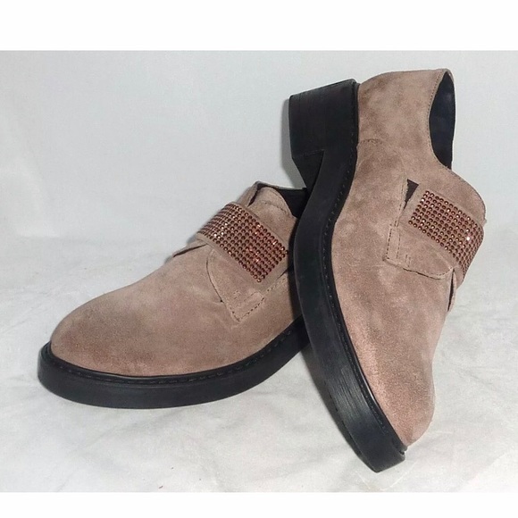 Mannas women Embellished Block heel Beige loafers  9.5 - Picture 5 of 8